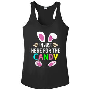 Funny Easter Bunny I'm Just Here For Easter Candy Ladies PosiCharge Competitor Racerback Tank