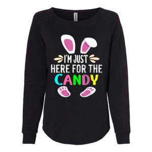 Funny Easter Bunny I'm Just Here For Easter Candy Womens California Wash Sweatshirt