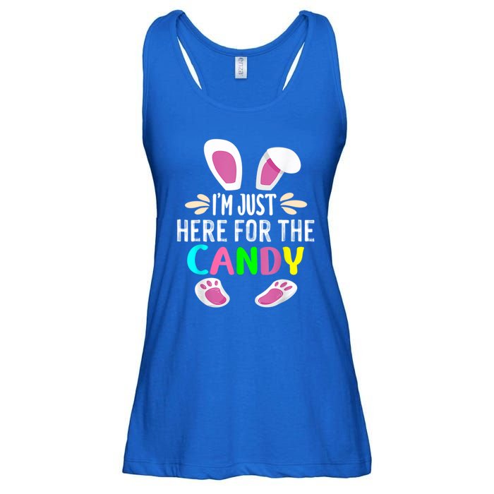 Funny Easter Bunny I'm Just Here For Easter Candy Ladies Essential Flowy Tank