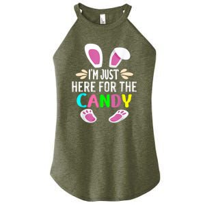 Funny Easter Bunny I'm Just Here For Easter Candy Women's Perfect Tri Rocker Tank