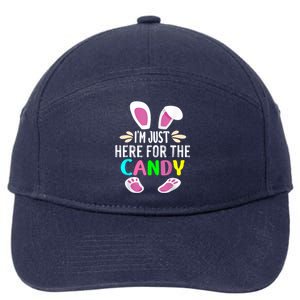 Funny Easter Bunny I'm Just Here For Easter Candy 7-Panel Snapback Hat