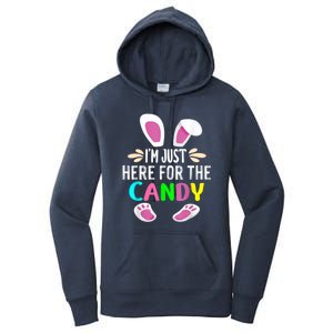 Funny Easter Bunny I'm Just Here For Easter Candy Women's Pullover Hoodie