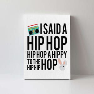 Funny Easter Basket Gift Hip Hop Rap Music Bunny Retro Canvas