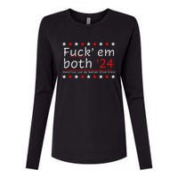 Fuck Em Both 24 America Improvement Womens Cotton Relaxed Long Sleeve T-Shirt