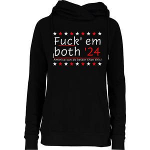 Fuck Em Both 24 America Improvement Womens Funnel Neck Pullover Hood