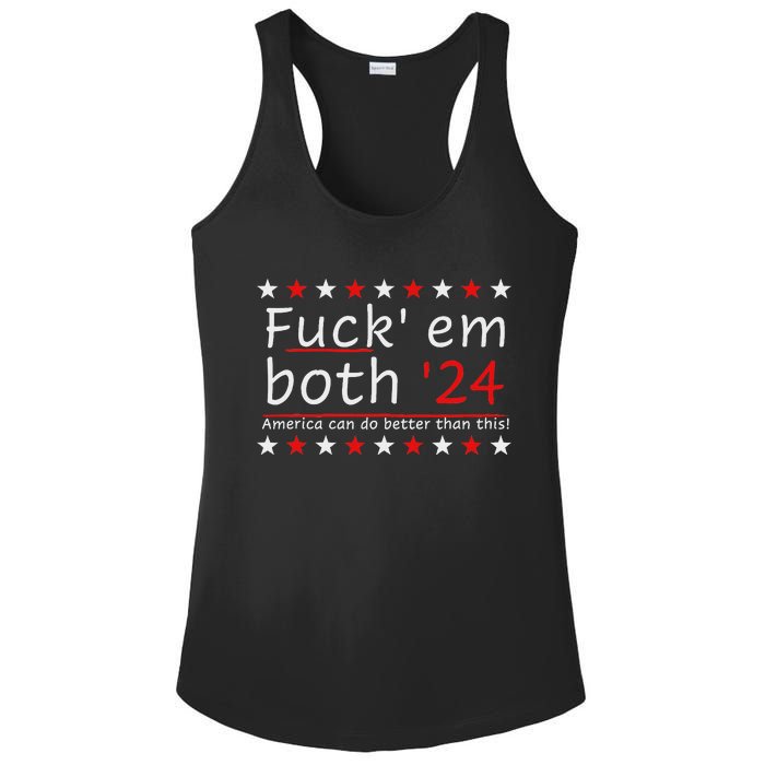 Fuck Em Both 24 America Improvement Ladies PosiCharge Competitor Racerback Tank