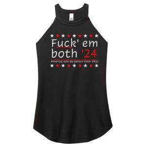 Fuck Em Both 24 America Improvement Women's Perfect Tri Rocker Tank