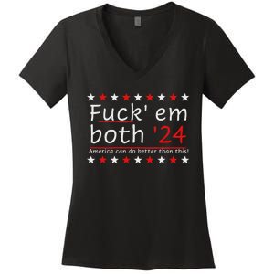 Fuck Em Both 24 America Improvement Women's V-Neck T-Shirt