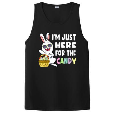 Funny Easter Bunny I'm Just Here For Easter Candy PosiCharge Competitor Tank