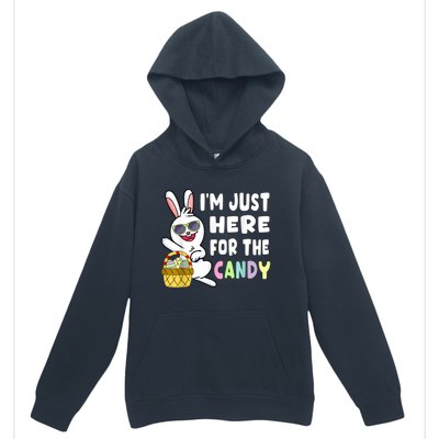 Funny Easter Bunny I'm Just Here For Easter Candy Urban Pullover Hoodie