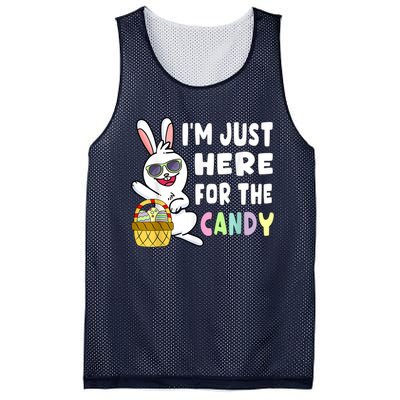 Funny Easter Bunny I'm Just Here For Easter Candy Mesh Reversible Basketball Jersey Tank