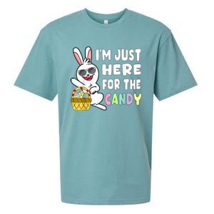 Funny Easter Bunny I'm Just Here For Easter Candy Sueded Cloud Jersey T-Shirt