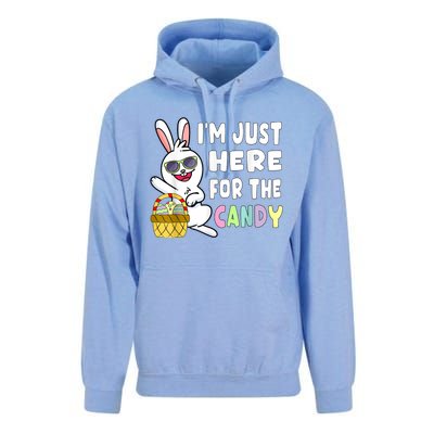 Funny Easter Bunny I'm Just Here For Easter Candy Unisex Surf Hoodie