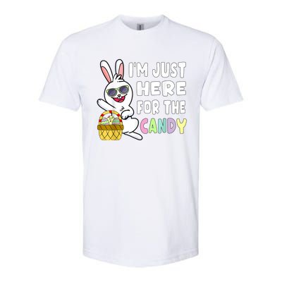 Funny Easter Bunny I'm Just Here For Easter Candy Softstyle® CVC T-Shirt