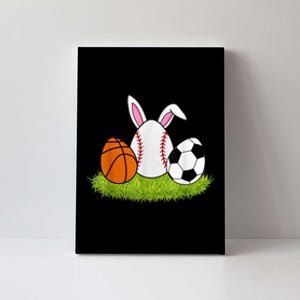 Funny Easter Baseball Basketball Soccer Bunnies Rabbit Canvas