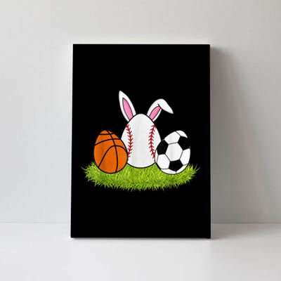 Funny Easter Baseball Basketball Soccer Bunnies Rabbit Canvas