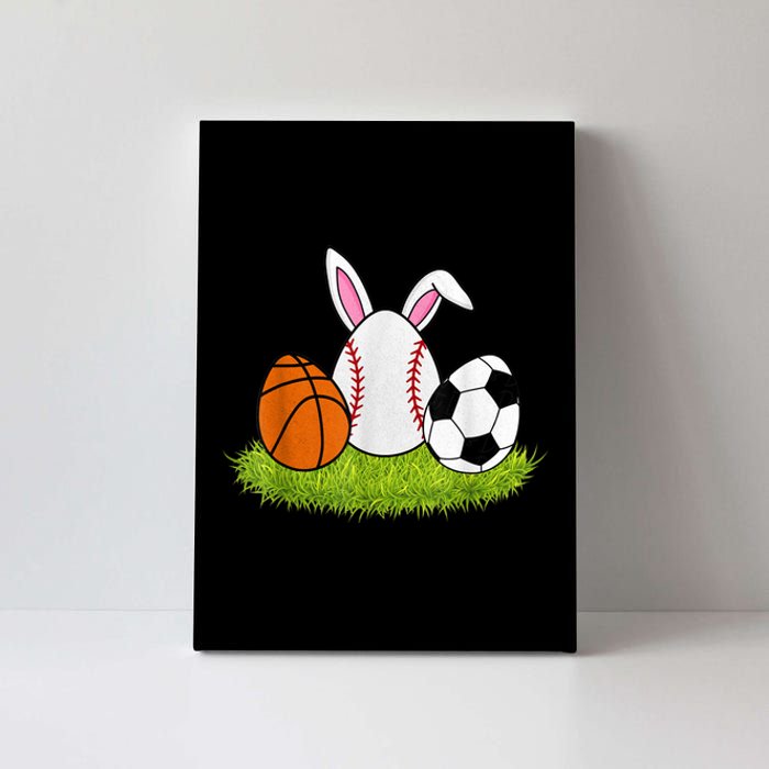 Funny Easter Baseball Basketball Soccer Bunnies Rabbit Canvas