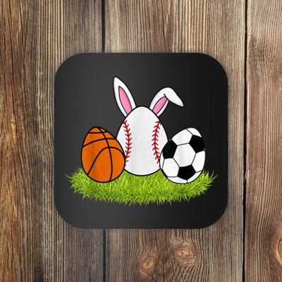 Funny Easter Baseball Basketball Soccer Bunnies Rabbit Coaster