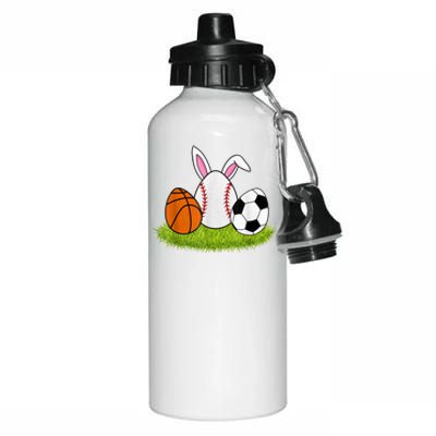 Funny Easter Baseball Basketball Soccer Bunnies Rabbit Aluminum Water Bottle 