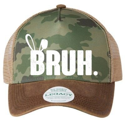 Funny Easter Bruh Bunny Rabbit Ears Legacy Tie Dye Trucker Hat