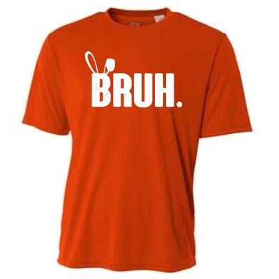 Funny Easter Bruh Bunny Rabbit Ears Cooling Performance Crew T-Shirt