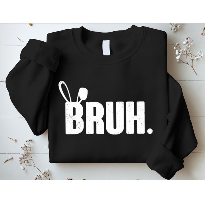 Funny Easter Bruh Bunny Rabbit Ears Sweatshirt