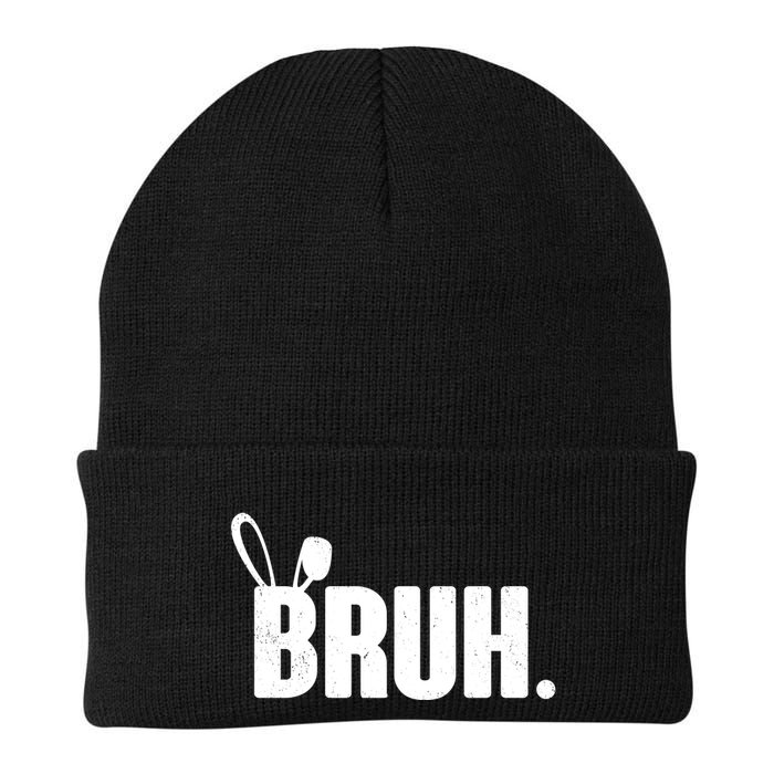 Funny Easter Bruh Bunny Rabbit Ears Beanie