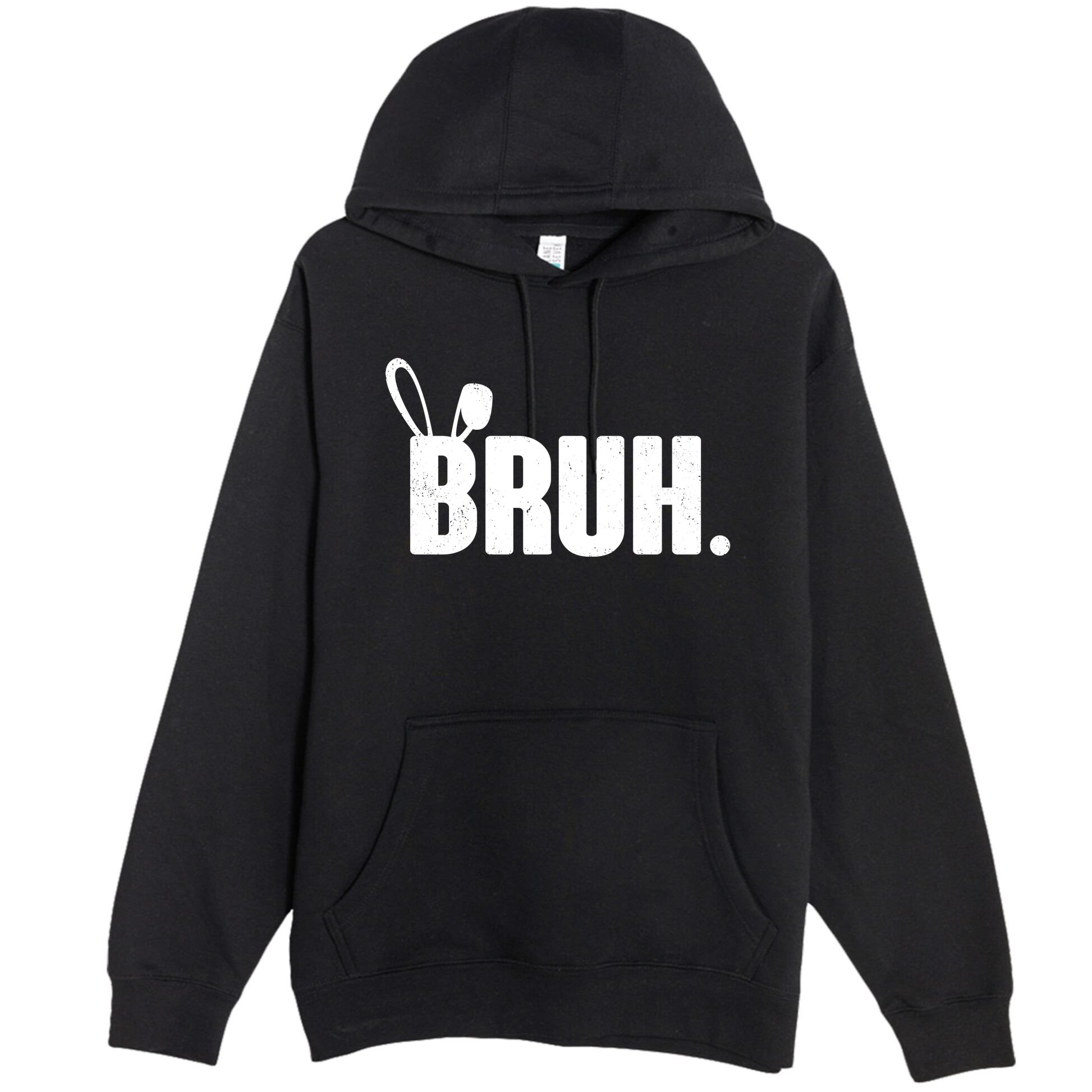 Funny Easter Bruh Bunny Rabbit Ears Premium Pullover Hoodie