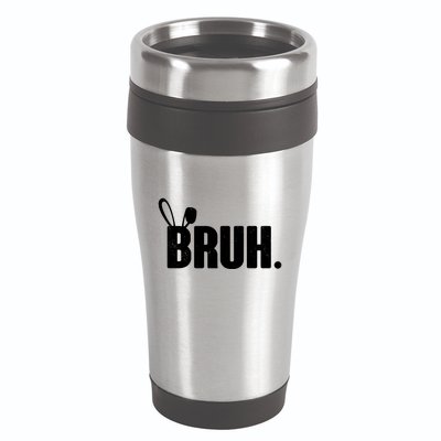 Funny Easter Bruh Bunny Rabbit Ears 16oz Travel Tumbler