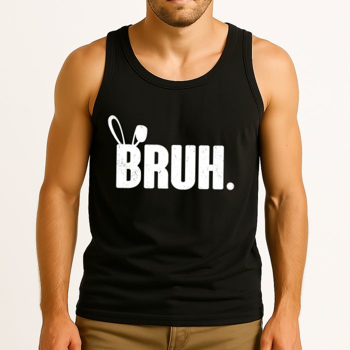 Funny Easter Bruh Bunny Rabbit Ears Tank Top