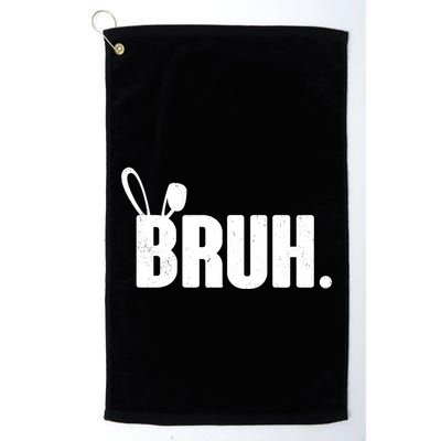 Funny Easter Bruh Bunny Rabbit Ears Golf Towel