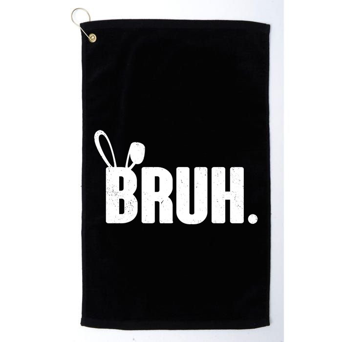 Funny Easter Bruh Bunny Rabbit Ears Golf Towel