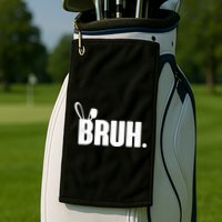 Funny Easter Bruh Bunny Rabbit Ears Golf Towel