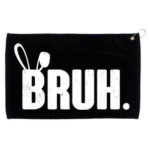 Funny Easter Bruh Bunny Rabbit Ears Grommeted Golf Towel