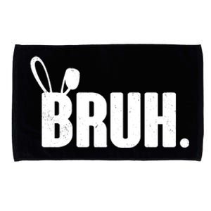 Funny Easter Bruh Bunny Rabbit Ears Microfiber Hand Towel