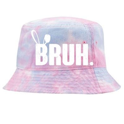 Funny Easter Bruh Bunny Rabbit Ears Tie-Dyed Bucket Hat