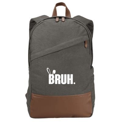 Funny Easter Bruh Bunny Rabbit Ears Cotton Canvas Backpack