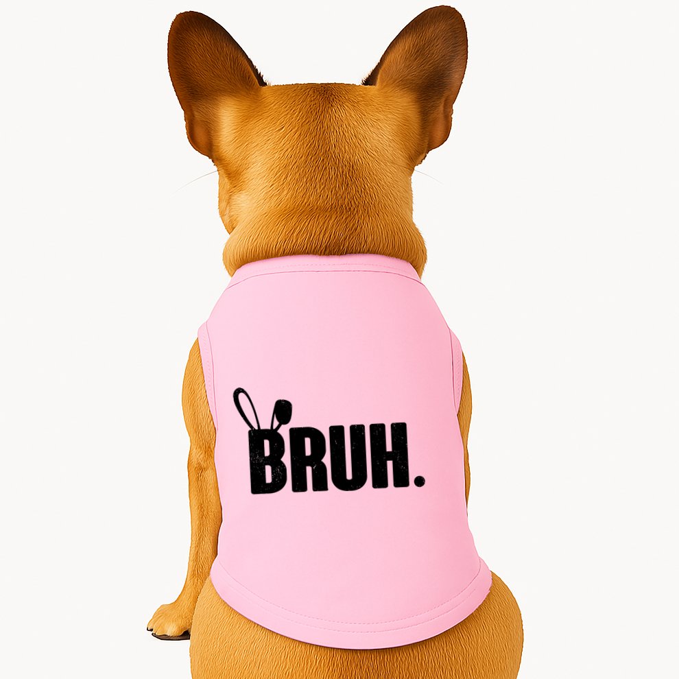 Funny Easter Bruh Bunny Rabbit Ears Doggie Tank