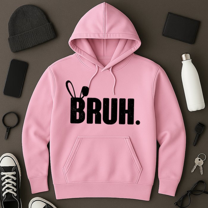 Funny Easter Bruh Bunny Rabbit Ears Hoodie