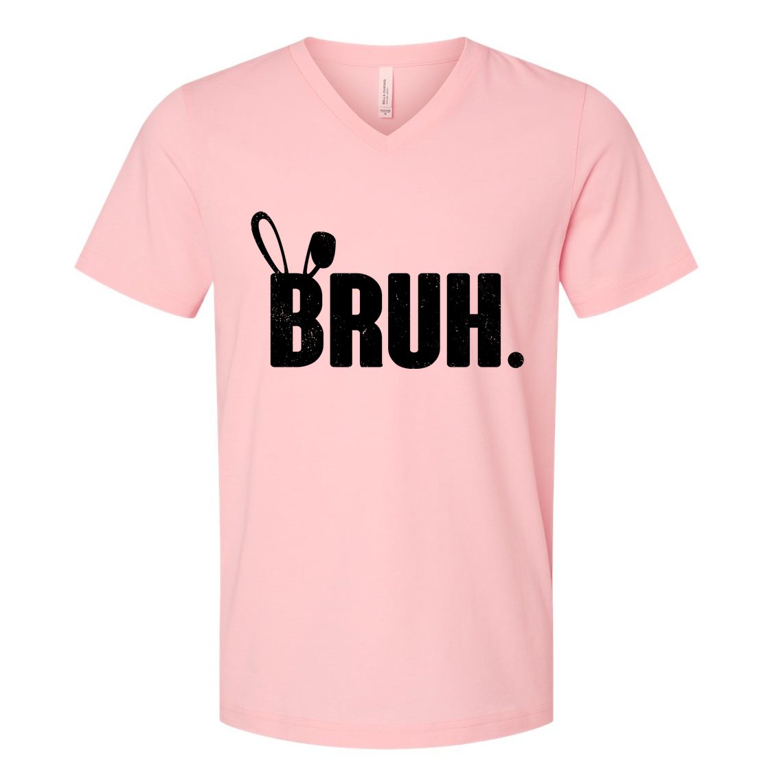 Funny Easter Bruh Bunny Rabbit Ears V-Neck T-Shirt