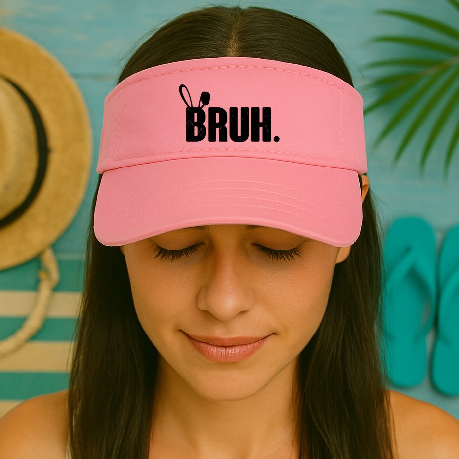 Funny Easter Bruh Bunny Rabbit Ears Visor