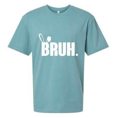 Funny Easter Bruh Bunny Rabbit Ears Sueded Cloud Jersey T-Shirt