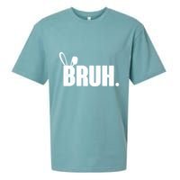 Funny Easter Bruh Bunny Rabbit Ears Sueded Cloud Jersey T-Shirt