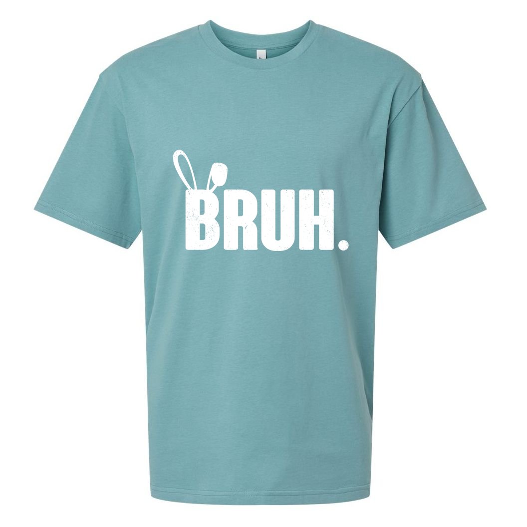 Funny Easter Bruh Bunny Rabbit Ears Sueded Cloud Jersey T-Shirt