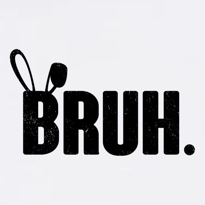 Funny Easter Bruh Bunny Rabbit Ears Garment-Dyed Sweatshirt