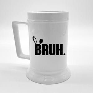 Funny Easter Bruh Bunny Rabbit Ears Beer Stein