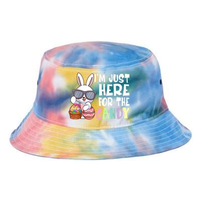 Funny Easter Bunny I'm Just Here For Easter Candy Tie Dye Newport Bucket Hat