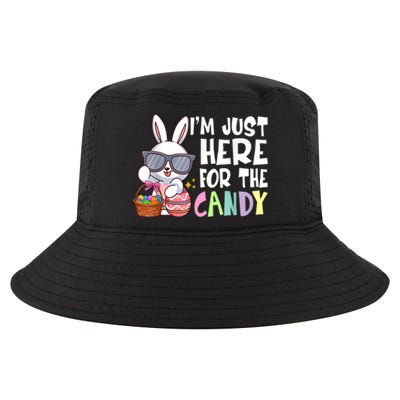 Funny Easter Bunny I'm Just Here For Easter Candy Cool Comfort Performance Bucket Hat