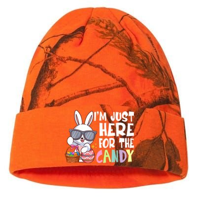 Funny Easter Bunny I'm Just Here For Easter Candy Kati Licensed 12" Camo Beanie