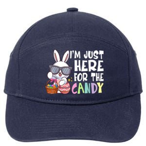 Funny Easter Bunny I'm Just Here For Easter Candy 7-Panel Snapback Hat